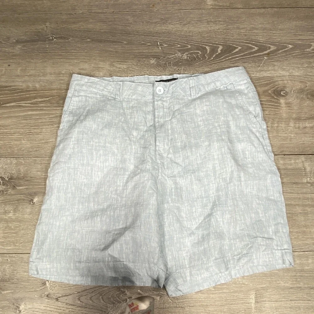 Saks Fifth‎ Avenue Shorts Mens 38 Linen Blend Casual Lightweight Summer Chino